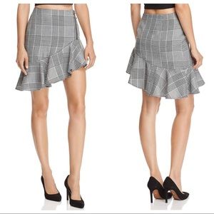 Endless Rose Womens Houndstooth Plaid A-Line Skirt